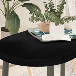 Dessus de table marron foncé 100x50x4cm bois chêne massif ovale 559894559894