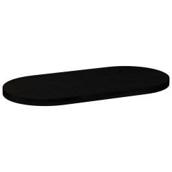 Dessus de table marron foncé 100x50x4cm bois chêne massif ovale 559894559894