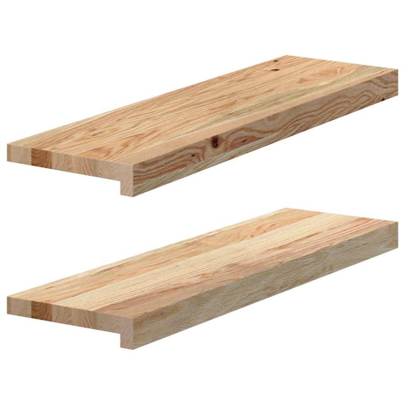 Appuis de fenêtre 2 pcs non traité 70x20x2 cm bois chêne massif 559898559898