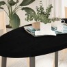 Dessus de table marron foncé 120x60x4cm bois chêne massif ovale 559900559900