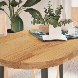 Dessus de table 120x60x4 cm bois de chêne massif ovale 559901559901