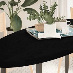 Dessus de table marron foncé 140x60x4cm bois chêne massif ovale 559902559902