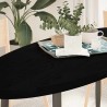Dessus de table marron foncé 140x60x4cm bois chêne massif ovale 559902559902