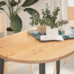 Dessus de table 120x60x2 cm bois de chêne massif ovale 559904559904