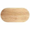Dessus de table 120x60x2 cm bois de chêne massif ovale 559904559904