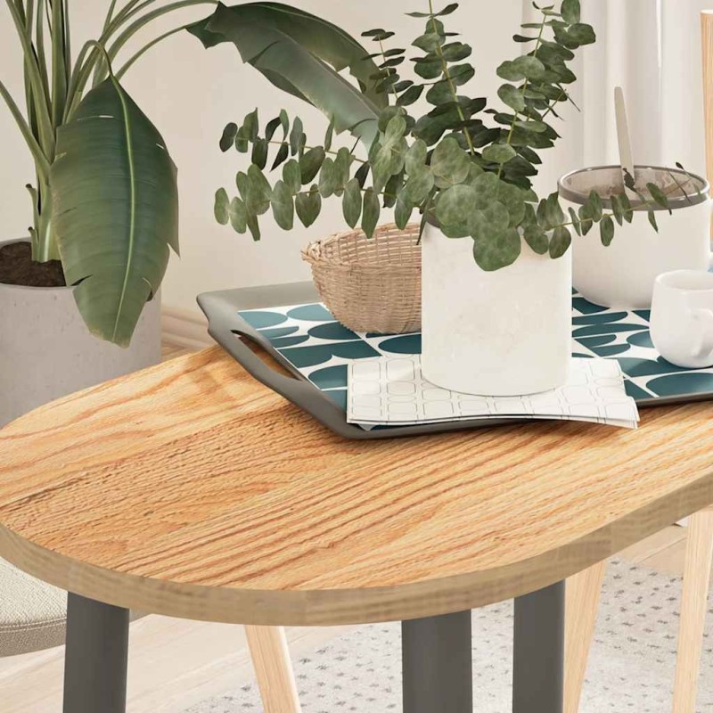 Dessus de table 80x40x2 cm bois de chêne massif ovale 559905559905