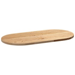 Dessus de table 80x40x2 cm bois de chêne massif ovale 559905559905