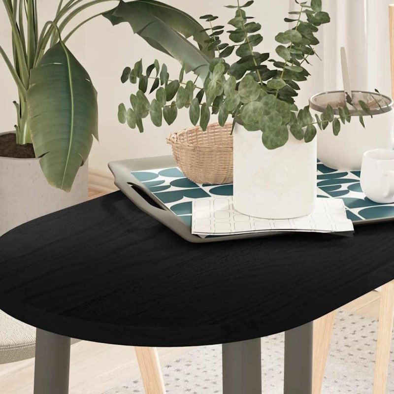 Dessus de table 80x40x2 cm bois de chêne massif ovale 559907559907
