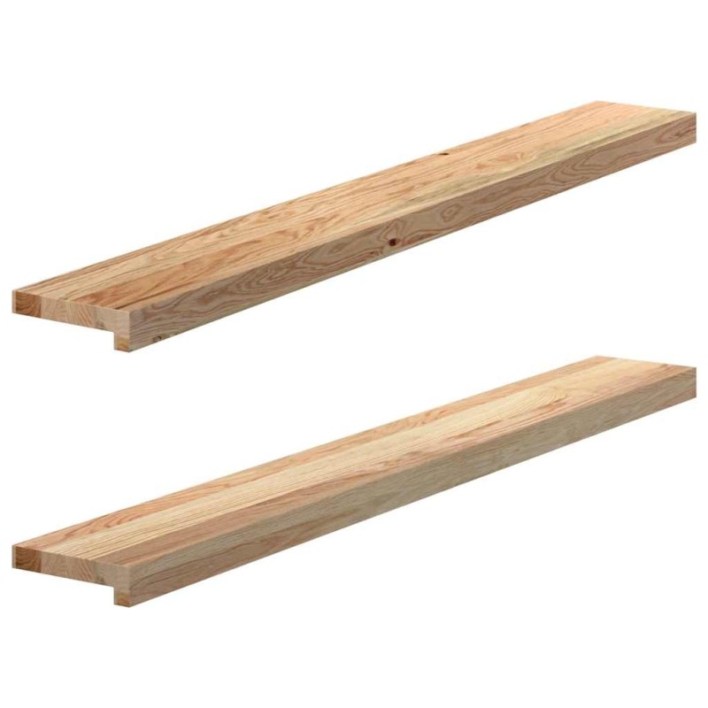 Appuis de fenêtre 2 pcs non traité 120x15x2cm bois chêne massif 559910559910