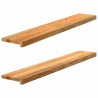 Appuis de fenêtre 2 pcs marron clair bois de chêne massif 559930559930