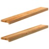 Appuis de fenêtre 2 pcs marron clair bois de chêne massif 559932559932