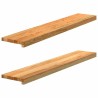Appuis de fenêtre 2 pcs marron clair bois de chêne massif 559970559970