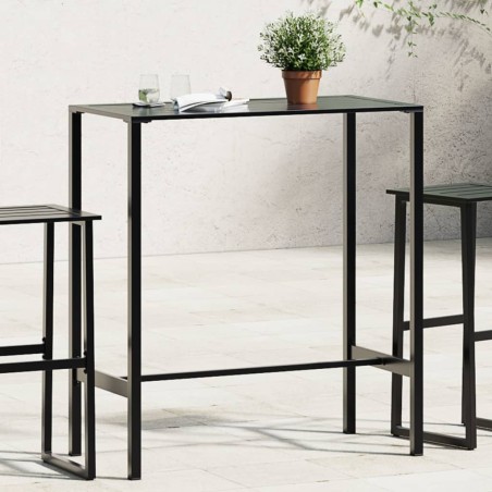 Table de bar noir 100x50x110 cm acier enduit de poudre 559972559972