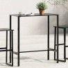 Table de bar noir 100x50x110 cm acier enduit de poudre 559972559972
