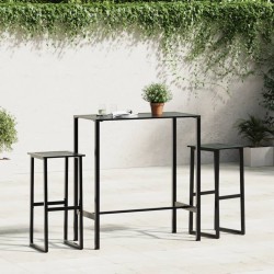 Table de bar noir 100x50x110 cm acier enduit de poudre 559972559972