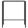 Table de bar noir 100x50x110 cm acier enduit de poudre 559972559972