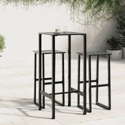 Table de bar noir 50x50x110 cm acier enduit de poudre 559977559977