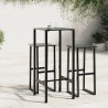 Table de bar noir 50x50x110 cm acier enduit de poudre 559977559977
