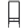 Table de bar noir 50x50x110 cm acier enduit de poudre 559977559977