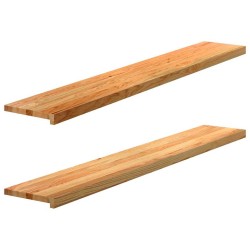 Appuis de fenêtre 2 pcs marron clair bois de chêne massif 559992559992
