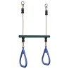 Barre de trapèze et anneaux de gymnastique d'enfants acier 559993559993