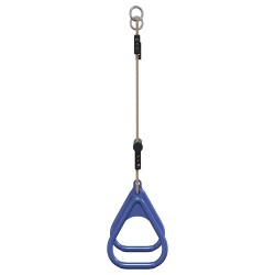 Barre de trapèze et anneaux de gymnastique d'enfants acier 559993559993