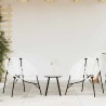 Chaise œuf de jardin noir et blanc résine tressée 559994559994