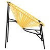 Chaise œuf de jardin noir et jaune résine tressée 559995559995