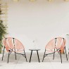 Chaise œuf de jardin noir et orange résine tressée 559996559996