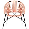 Chaise œuf de jardin noir et orange résine tressée 559996559996