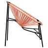 Chaise œuf de jardin noir et orange résine tressée 559996559996