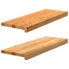 Appuis de fenêtre 2 pcs marron clair bois de chêne massif 560010560010