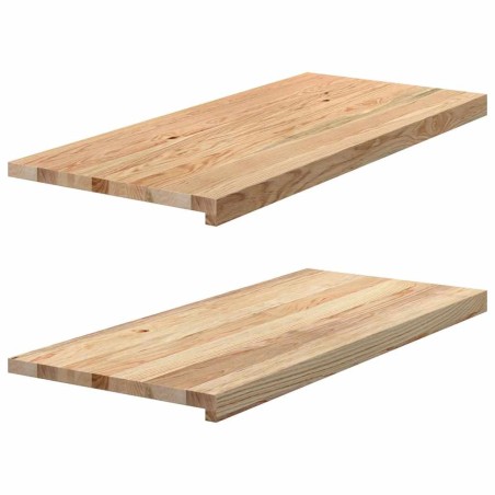 Appuis de fenêtre 2 pcs non traité 90x40x2 cm bois chêne massif 560017560017