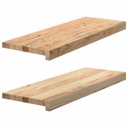 Appuis de fenêtre 2 pcs non traité 70x25x2 cm bois chêne massif 560022560022