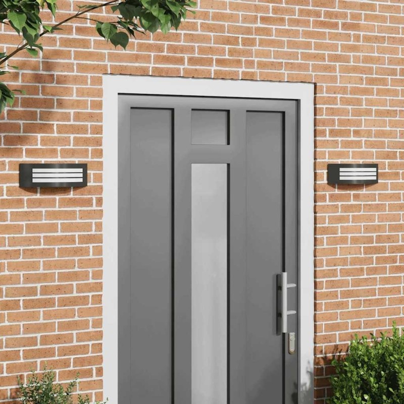Applique Murale Extérieure 2 pcs Noir 32 x 10 x 10 cm 560028560028