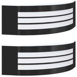 Applique Murale Extérieure 2 pcs Noir 32 x 10 x 10 cm 560028560028
