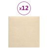 Tête de lit murale 12 pcs Crème 30 x 30 cm tissu 560032560032