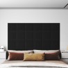 Tête de lit murale 12 pcs Noir 30 x 30 cm tissu 560035560035