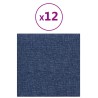 Tête de lit murale 12 pcs Bleu 30 x 30 cm tissu 560036560036