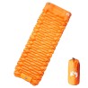Matelas de camping autogonflant avec oreiller 1 personne orange 560040560040