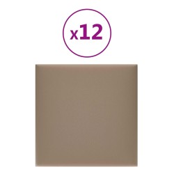 Tête de lit murale 12 pcs Cappuccino 30 x 30 cm tissu 560041560041
