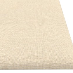 Tête de lit murale 12 pcs Crème 60 x 15 cm tissu 560042560042
