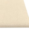 Tête de lit murale 12 pcs Crème 60 x 15 cm tissu 560042560042