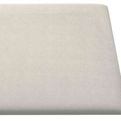 Tête de lit murale 12 pcs Crème 30 x 15 cm Velours 560049560049
