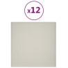 Tête de lit murale 12 pcs Crème 30 x 30 cm Velours 560050560050