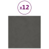 Tête de lit murale 12 pcs Gris foncé 30 x 30 cm Velours 560052560052