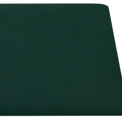 Tête de lit murale 12 pcs Vert foncé 30 x 30 cm Velours 560053560053