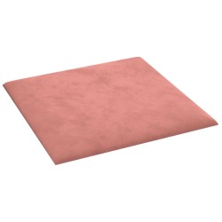 Tête de lit murale 12 pcs Rose 30 x 30 cm Velours 560055560055