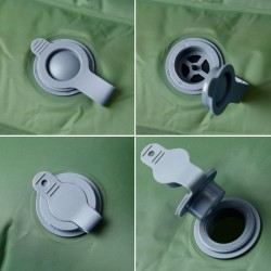 Matelas de camping autogonflant avec oreillers 2 personnes vert 560056560056