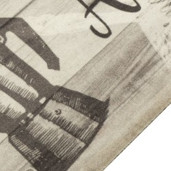 Tapis de cuisine lavable imprimé café gris 60x300 cm velours 560059560059